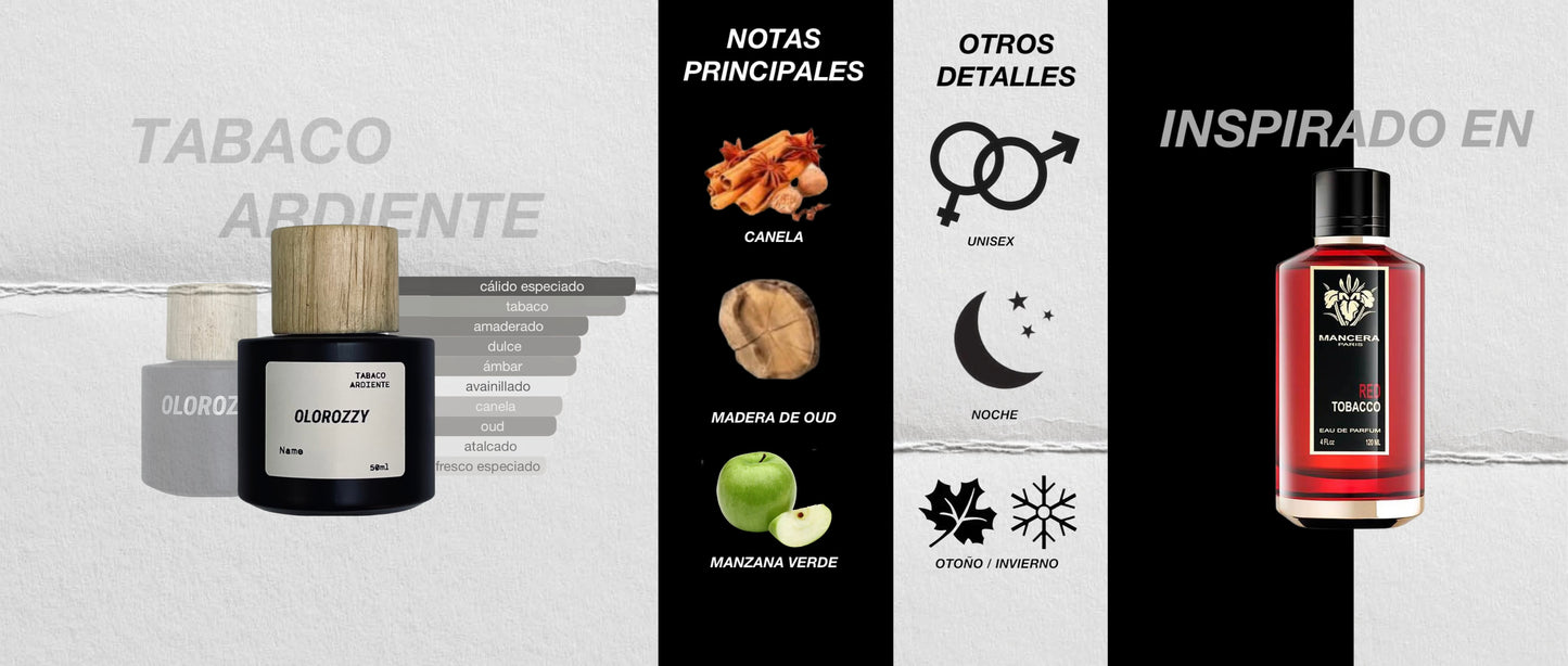 TABACO ARDIENTE Parfum - Inspirado en RED TOBACCO de Mancera