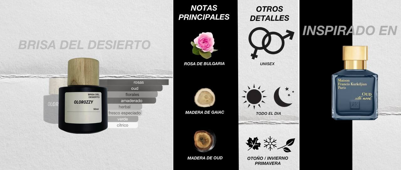 BRISA DEL DESIERTO Parfum - Inspirado en OUD Silk Mood de Maison Francis Kurkdjian