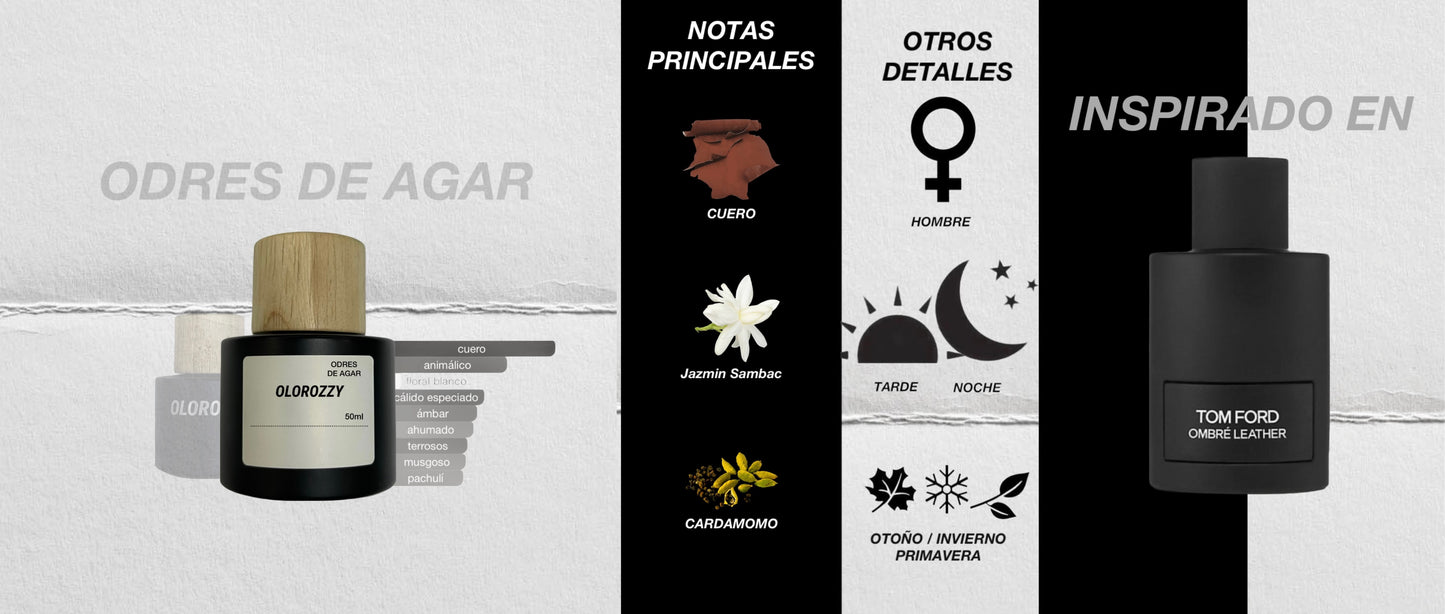 ODRES DE AGAR Parfum - Inspirado en Tom Ford Ombre Leather Parfum