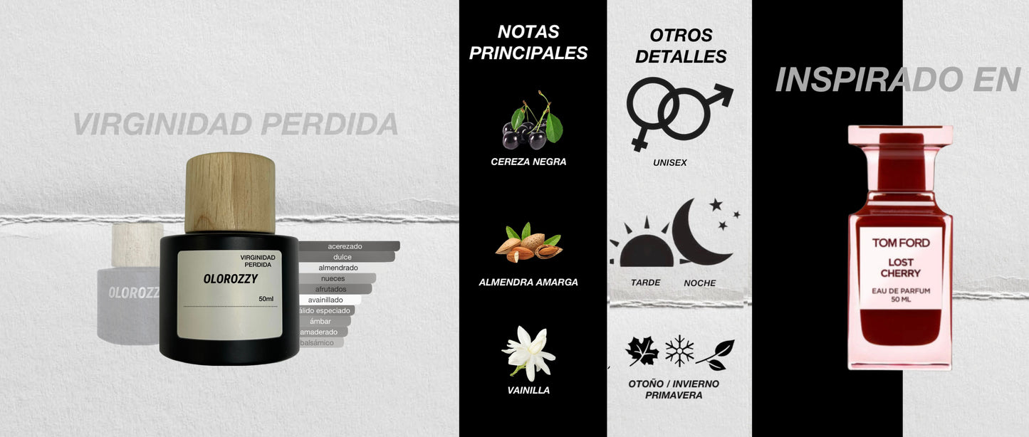 VIRGINIDAD PERDIDA Parfum - Inspirado en Lost Cherry de Tom Ford