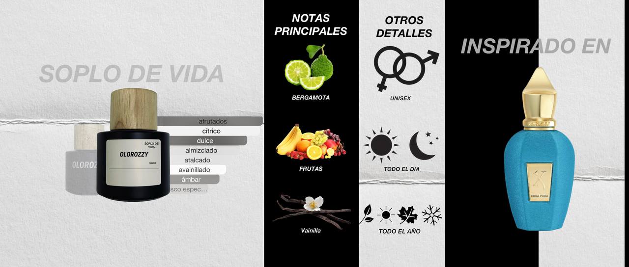 SOPLO DE VIDA Parfum - Inspirado en Erba Pura de Xerjoff